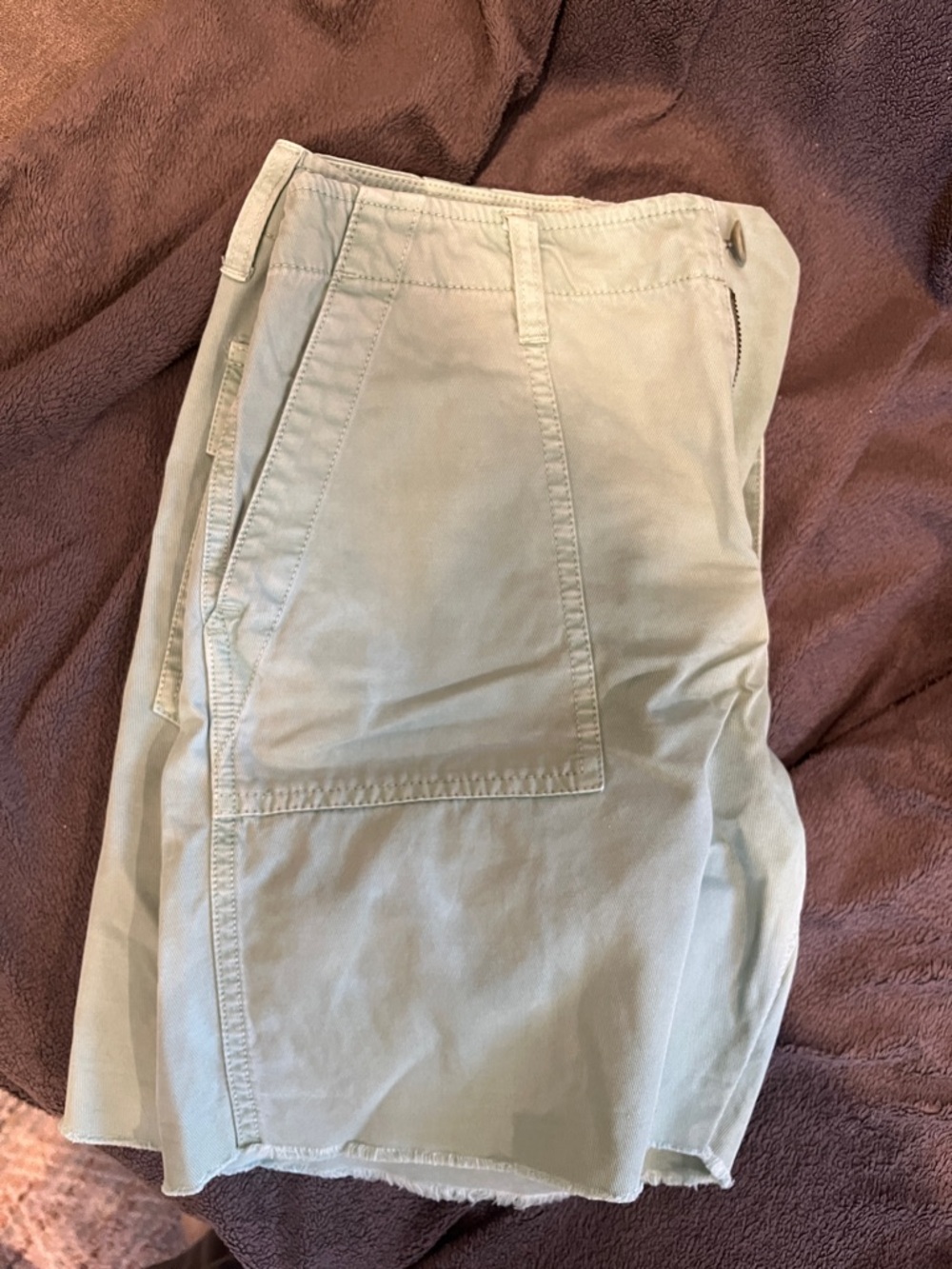 Women's 26 Madewell Light Green High Rise Linen Cotton Blend Shorts